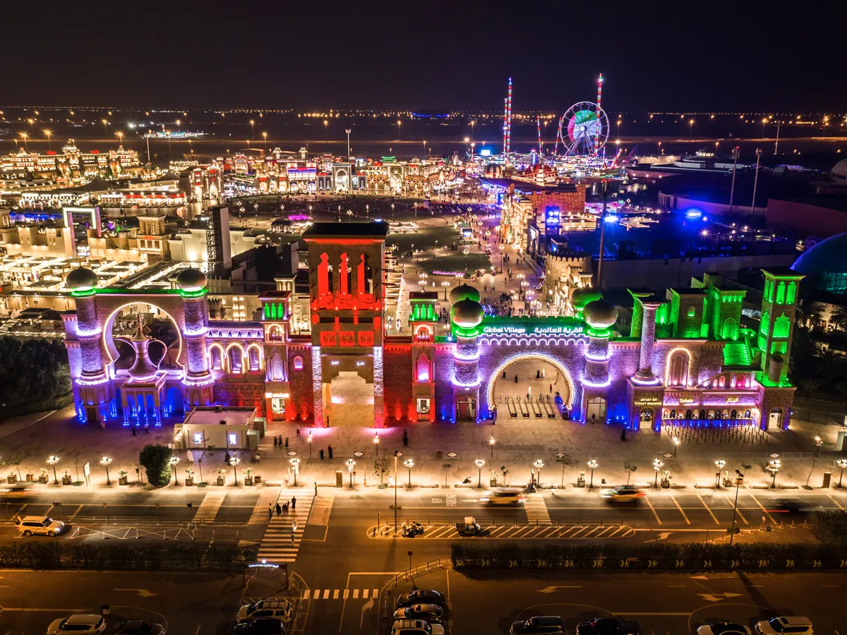 Global Village entrance night view